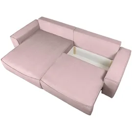 ed exciting design Carryhome Ecksofa, Textil, 3-Sitzer, Füllung: Schaumstoffflocken,Schaumstoffflocken, Ottomane links, seitenverkehrt montierbar, L-Form, cm, Liegefunktion, haustierfreundlicher Bezug, Wohnzimmer, Sofas & Couches, Wohnlandschaften, Ecksofas