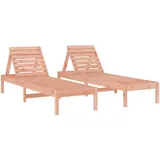 vidaXL Sonnenliegen 2 Stk. 199,5x60x74 cm Massivholz Douglasie