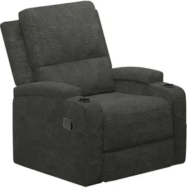 OTTO home Relaxsessel Napori Polyester 87 x 105 x 94 cm Grau mit Getränkehalter