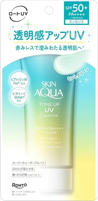 Rohto Skin Aqua Tone-Up UV Essence Mintgrün 80g