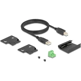 DeLock Industrie Hub 7 x USB 2.0 Typ-A mit 15 kV ESD Schutz und 60687 - Schwarz