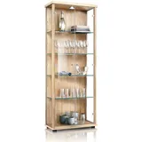 K-Möbel Vitrine 2-türig 176 x 67 x 33 cm Buche