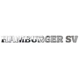 Hamburger SV HSV Aufkleber Schriftzug Chrom ** Hamburger SV **, ca. 16 x 1,4 cm