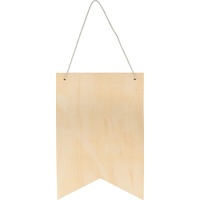 Artemio Wimpel aus Holz, 24 x 35 cm