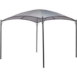 Beliani Pergola Grau 305 x 305 cm Schwarzer Rahmen/Grau
