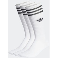 adidas Solid Crew Socken, 3 Paar, White, 46-48