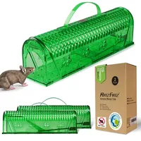 RatzFatz RatzFatz® 2er-Set Premium Mausefalle Lebend Lebendfalle Wiederverwendbare Außen
