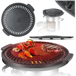 KESSER® Raketenofen Inkl. Grillpfanne aus Gusseisen mit Tragetasche, Dutch Oven BBQ Rakete Holzofen Camping Campingkocher Campinggrill, Edelstahl