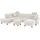 Home Affaire Wohnlandschaft HOME AFFAIRE "Palmera U-Form, B: 308 cm", beige (natur), B:308cm H:89cm T:212cm, 100% Polyester;Struktur (100% Polyester);Luxus-Microfaser in Lederoptik (100% Polyester), Sofas, Wohnlandschaft, optional Bettfunktion & Bettkasten, Federkern