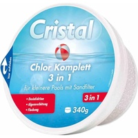 Cristal 1199232 Chlor Komplett 3 in 1, 0,34 kg, Dose 1St.