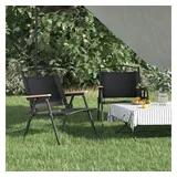 vidaXL Campingstühle 2 Stk. Schwarz 54x43x59 cm Oxford-Gewebe