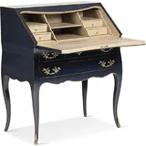 Casa Padrino Luxus Barock Sekretär Blau / Gold / Beige - Handgefertigter Schreibtisch im Barockstil - Barock Büro Möbel - Luxus Möbel im Barock...