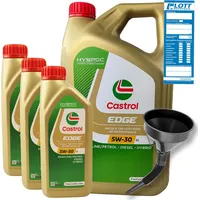 8 Liter CASTROL Edge Motoröl LL 5W-30 Longlife Titanium 5W 30 VW + Trichter