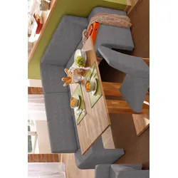 Eckbank HOME AFFAIRE "Bologna", grau (anthrazit (fantasy 8203)), B:180cm H:84cm T:140cm, Sitzbänke, in 2 Größen (langer Schenkel 180 oder 200 cm), verschiedene Qualitäten