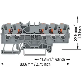 WAGO GmbH &amp; Co. KG 5-Leiter-Durchgangsklemme 2201-1501/000-001