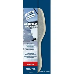 Alu Filz Sohle, Größe 36 - 48