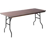 Essentials Klapptisch ESSENTIALS "Bankettisch/Klapptisch", schwarz (schwarz, holz), B:122cm H:76cm T:76cm, 13-lagige Sperrholzplatte 18mm mit Aluminium Kante + Stahl Gestell, Tische, Holz rechteckig