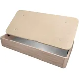 amuéblate online Aufklappbares Bett mit seitlicher Öffnung aus Holz mit großem Fassungsvermögen, geräumig, atmungsaktiv und robust, abgerundete Ecken, 90 x 190 cm, Cambria