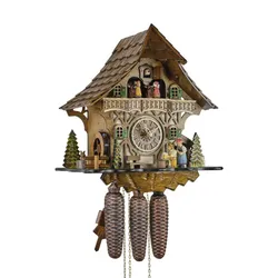 Engstler -Kuckucksuhr 8 Tage Laufwerk Musik Nudelholzfrau 37cm- 49615/8 MT