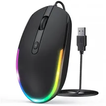Seenda 201 Maus mit Kabel Schwarz