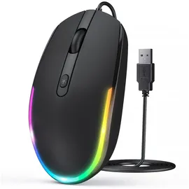 Seenda 201 Maus mit Kabel Schwarz
