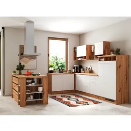 Respekta Winkelküche L-Form 310 x 172 cm Weiß