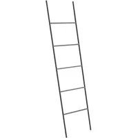 Beliani Handtuchleiter Schwarz Metall 50x165x2 cm, Badaccessoires, Duschzubehör, Handtuchleiter
