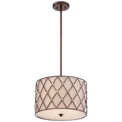 Braune Gitter-Pendelleuchte mit 3 mittleren Lichtern - Copper Canyon