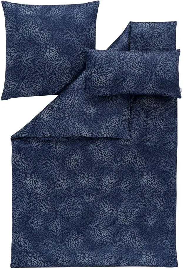 ESTELLA Bettwäsche Naoko 135 x 200 cm Satin Indigo