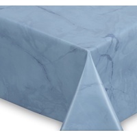 Beautex Tischdecke Wachstuchtischdecke abwischbar, Gartentischdecke Marmorstein (1-tlg) blau Eckig - 140 cm x 140 cm