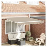vidaXL Einziehbare Markise 350 x 250 cm beige