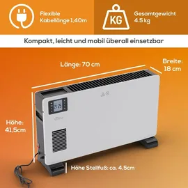 Tronitechnik Heizgerät Konvektor Radiator Heizung Thermosteuerung (1000W / 1300W / 2300W)