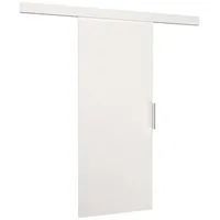 Feldmann-Wohnen Schiebetür Pixi (Schiebetür inklusive Schiebesystem, 1-St., moderne Optik, Schiebetür inklusive Schiebesystem), 106x1,6x205cm weiß inklusive Schiebesystem weiß