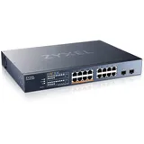 ZyXEL XMG1915-18EP 16-Port 2.5GbE Smart Switch, 2x SFP+, 8x PoE++ 180W lüfterlos