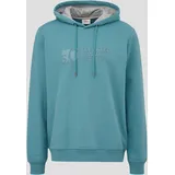 s.Oliver - Hoodie mit Logo-Print, Herren, türkis, S