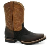 Grinders Frontier Hellbraune Chelsea-Stiefel Aus Leder Mit Karree Cowboy Knöchel 44 - 44 EU