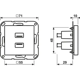 Jung Multimedia-Anschlusssystem MA A 1153 WWM