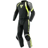 Dainese Avro 4 2-Teiler Motorrad Lederkombi (Black/Gray/Yellow,48)