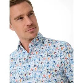 Brax Kurzarmhemd mit Floralmuster Mehrfarbig L