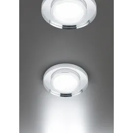 Trio Pirin 1x10W rund Kristallglas Chrom