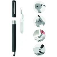 Reinigungsset für In Ear Kopfhörer kompatibel mit Airpods Earbuds Multifunktions-Reinigungsstift weiche Bürste für Bluetooth-Kopfhörer Reinigungswerkzeug Hygienisch in Weiss oder Schwarz (Schwarz)