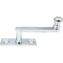 hilber beschläge Fensterreiber auf eckiger Platte 17 mm, Stahl verzinkt silberfärbig