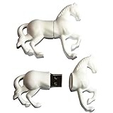 H-Customs Pferd Weiß Reiten USB Stick 64 GB USB 2.0