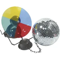 Eurolite 50101855 Halogen Discokugel-set mit Motor, mit Farbwechselscheibe 20cm