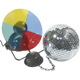 Eurolite 50101855 Halogen Discokugel-set mit Motor, mit Farbwechselscheibe 20cm