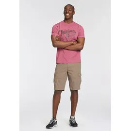 MAN'S WORLD MAN'S WORLD, Herren, Gr. 42, N-Gr, grün (khaki), Web, Obermaterial: 100% Baumwolle, unifarben, bequem, Hosen Bermudas