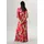 Aniston SELECTED Sommerkleid Blüten/Blätterdruck Rot/Beige/Pink 42