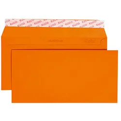 ELCO Briefumschläge Color DIN lang ohne Fenster orange haftklebend 250 St.