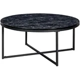 KADIMA DESIGN Schwarz Holz Rund 80 x 35 cm