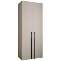 Abiks möbel Drehtürenschrank, Kaschmir, Schwarz, Metall, Nachbildung, 100x245.5x40 cm,